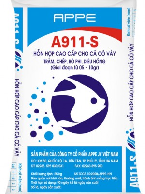 A911-S Hỗn hợp cao cấp cho cá có vảy (Giai đoạn từ 05 - 10gr)